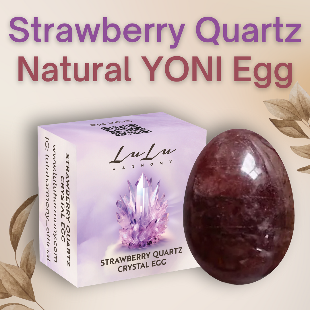 lulu healing strawberry quartz crystal - enhance love, creativity, and emotional balance