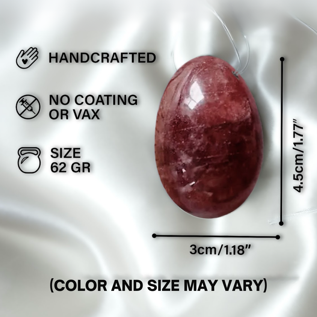 lulu healing strawberry quartz crystal - enhance love, creativity, and emotional balance