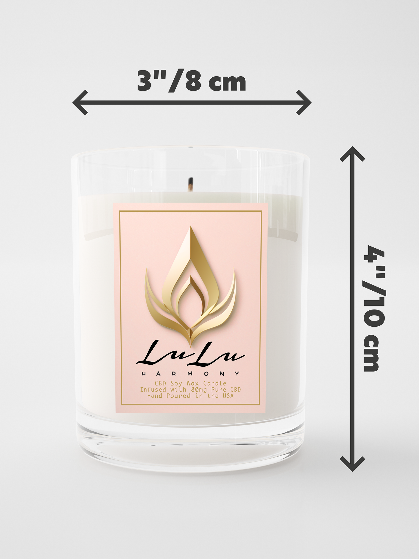 lulu harmony cbd soy wax candle - indigo blue