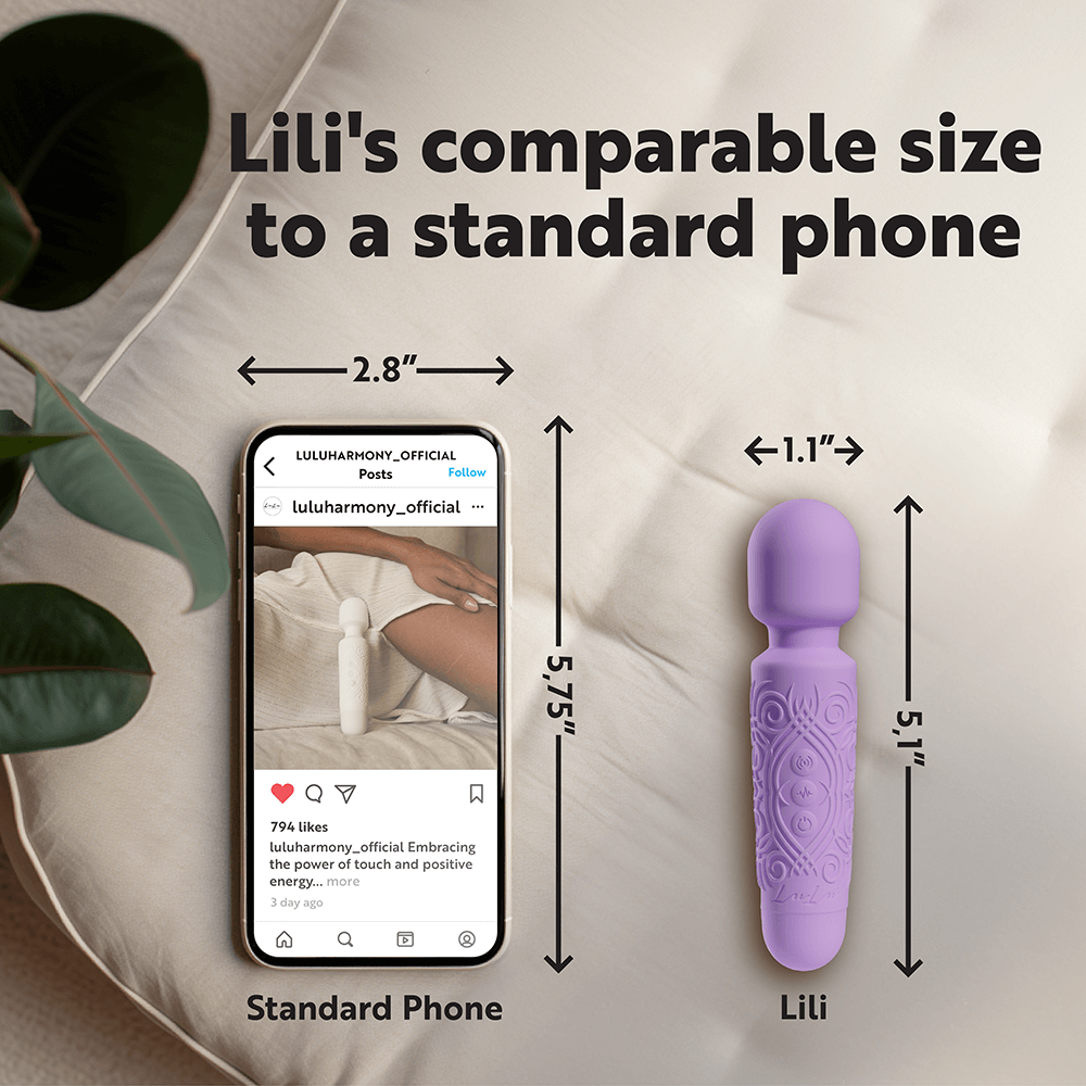 lulu mini premium intense clitoral stimulation wand - purple