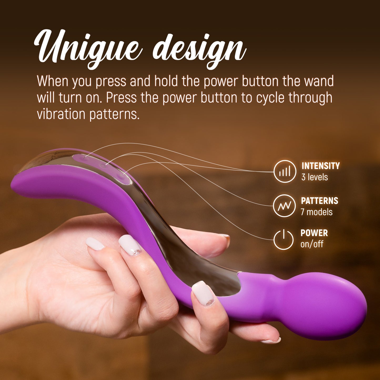 harmony wave: wand massage for total relaxation - purple