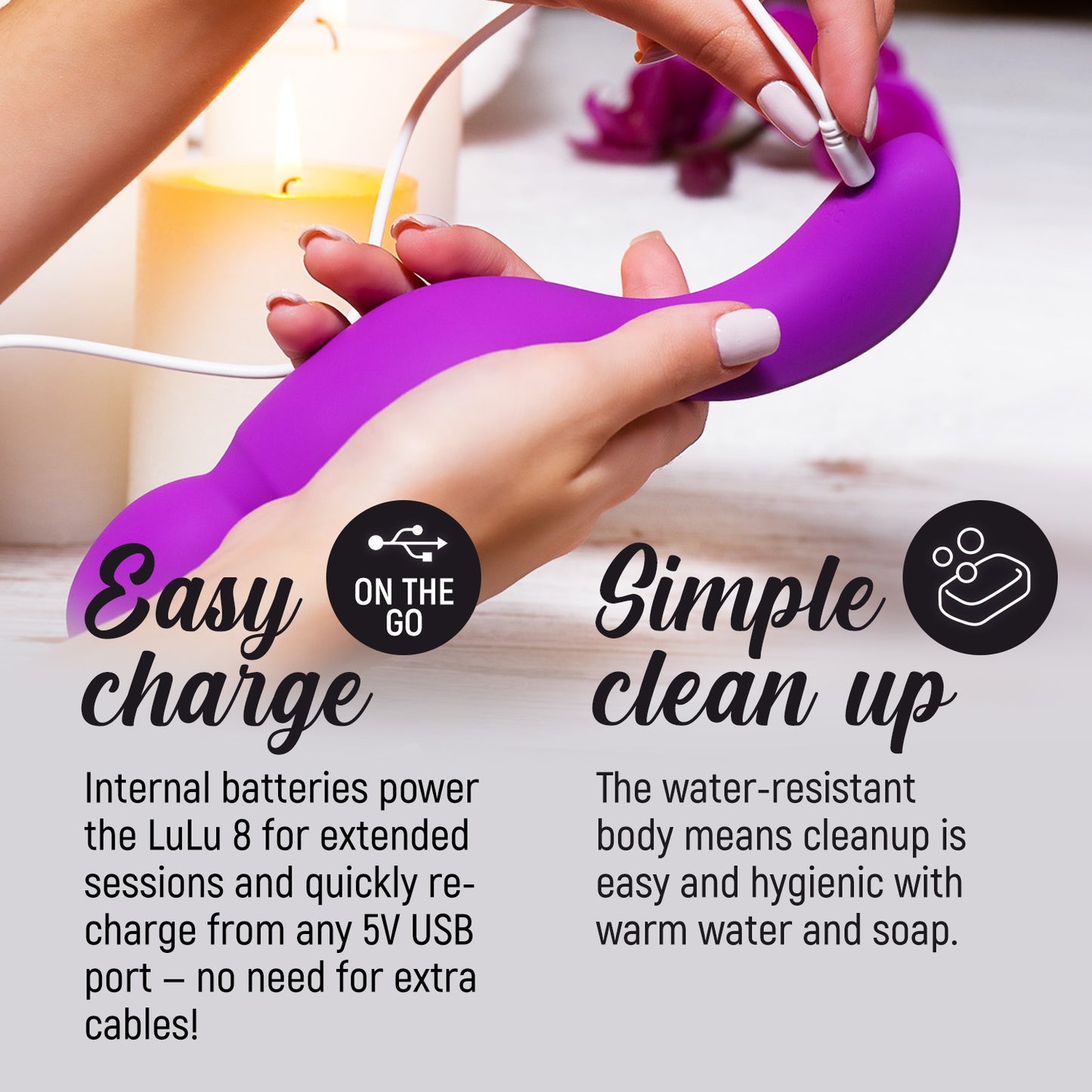 harmony wave: wand massage for total relaxation - purple