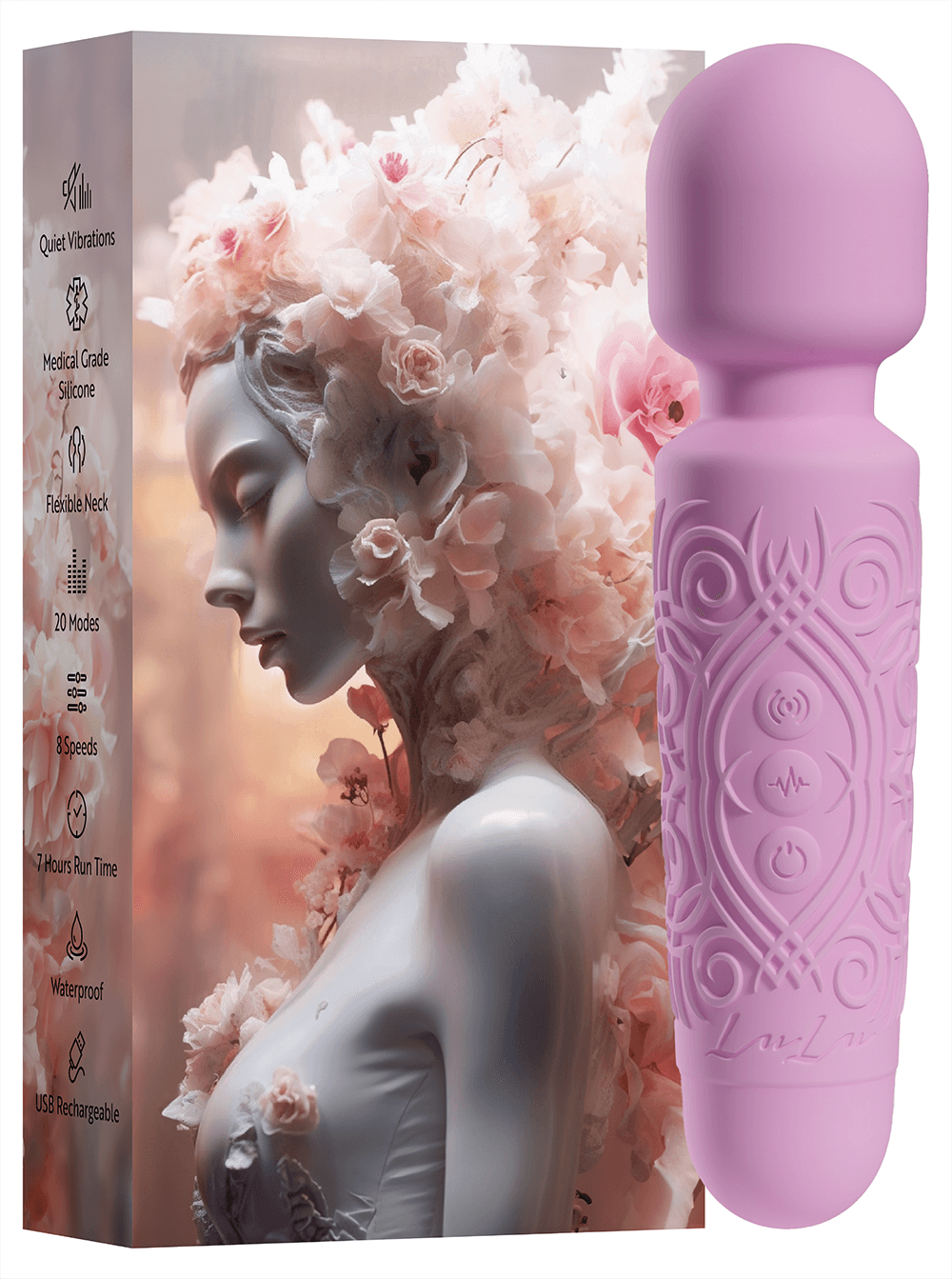 lulu mini premium intense clitoral stimulation wand - pink