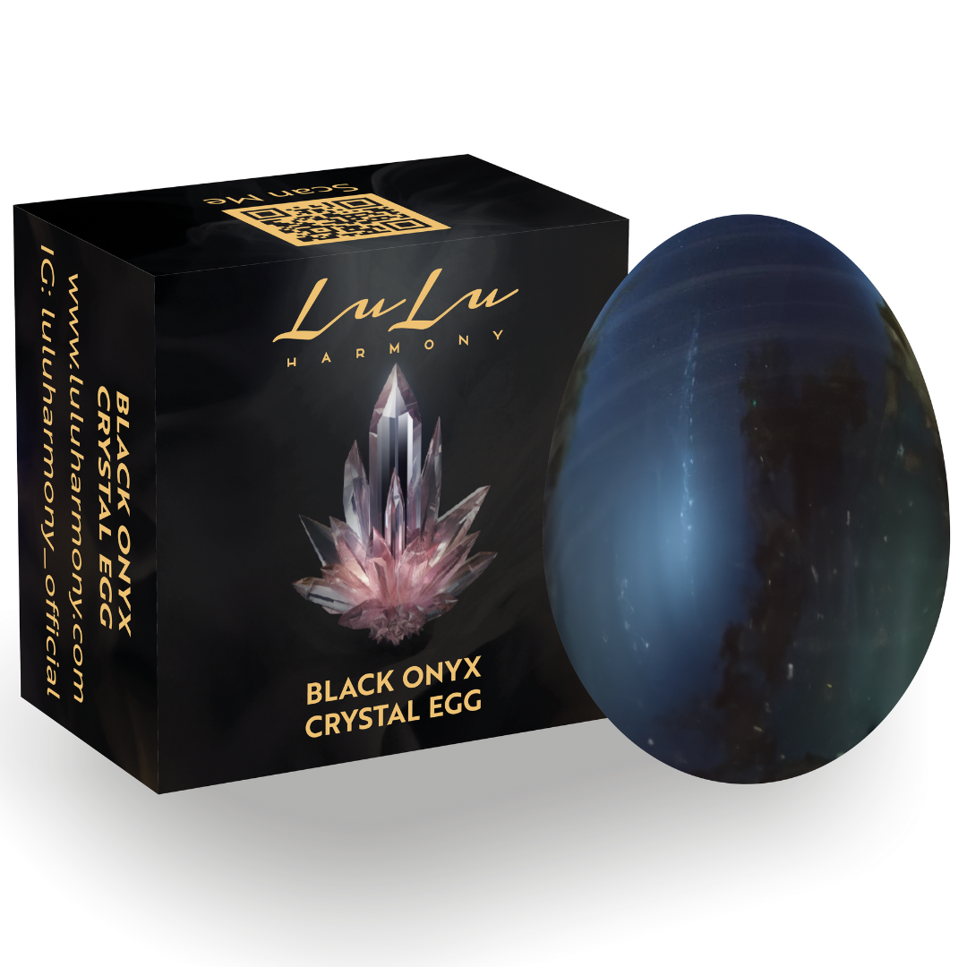 lulu healing black obsidian crystal - grounding, protection, and emotional balance