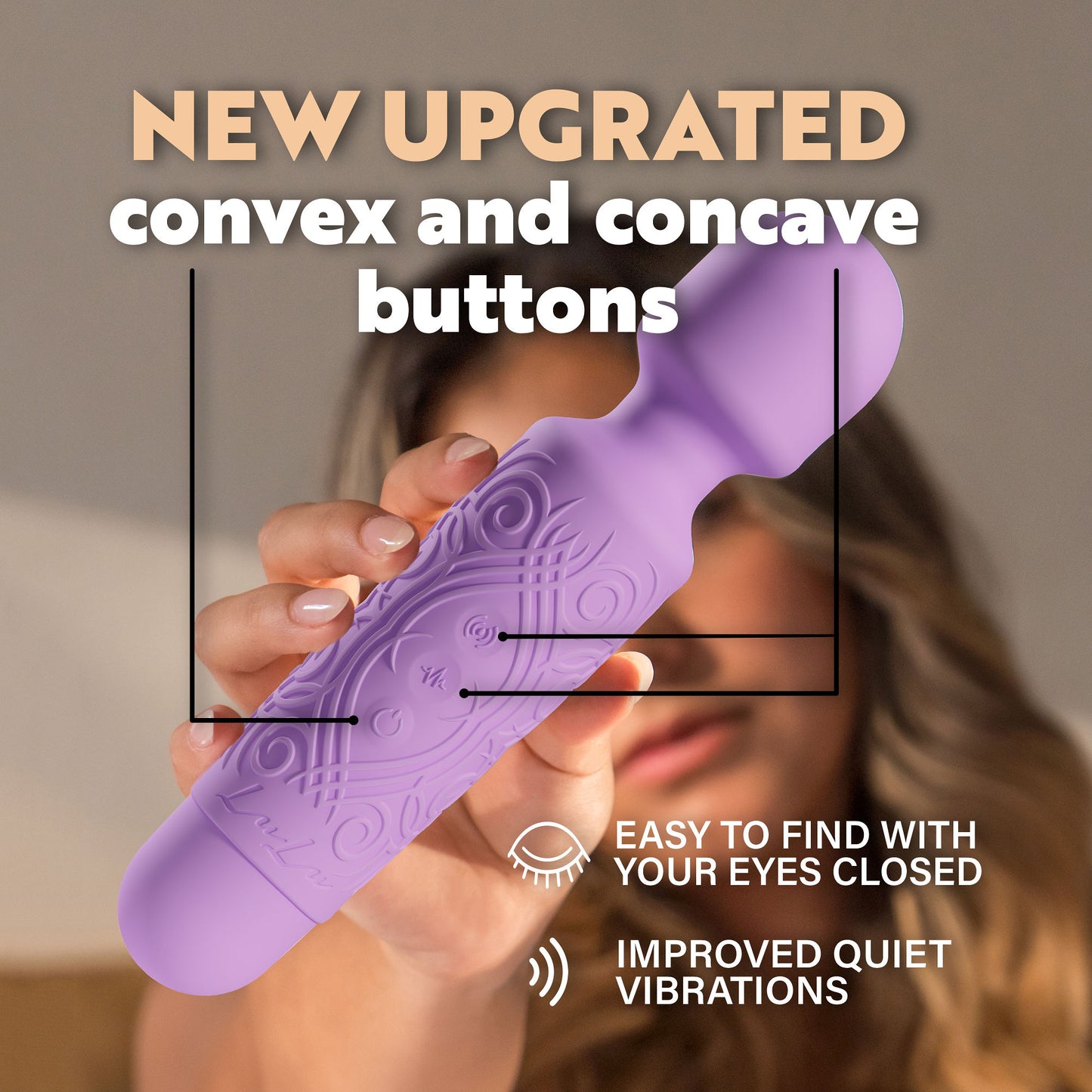 lulu wand massager vibrator with yoni egg - powerful multi-speed, emotional healing, self-love, romantic intimacy enhancement, and relaxation set for women - amethyst