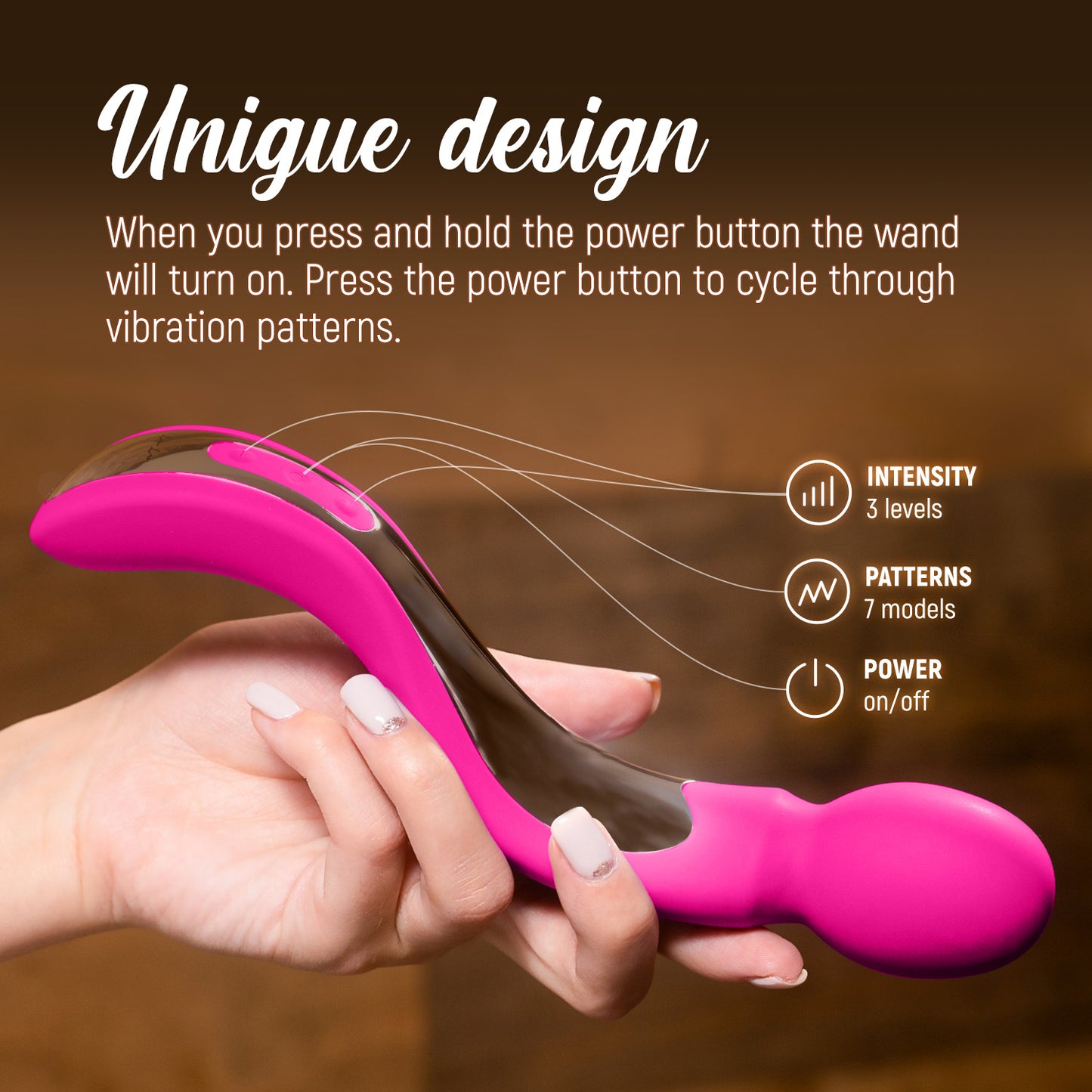 harmony wave: wand massage for total relaxation - pink