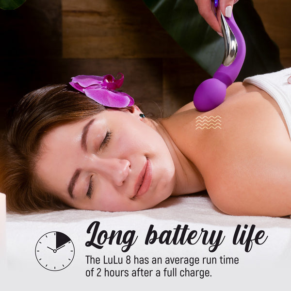LuLu 8 Powerful Handheld Electric Back Massager for Women - Strong Personal Magic Massage for Sports Recovery, Muscle Aches, & Body Pain - 7 Patterns & 3 Speeds