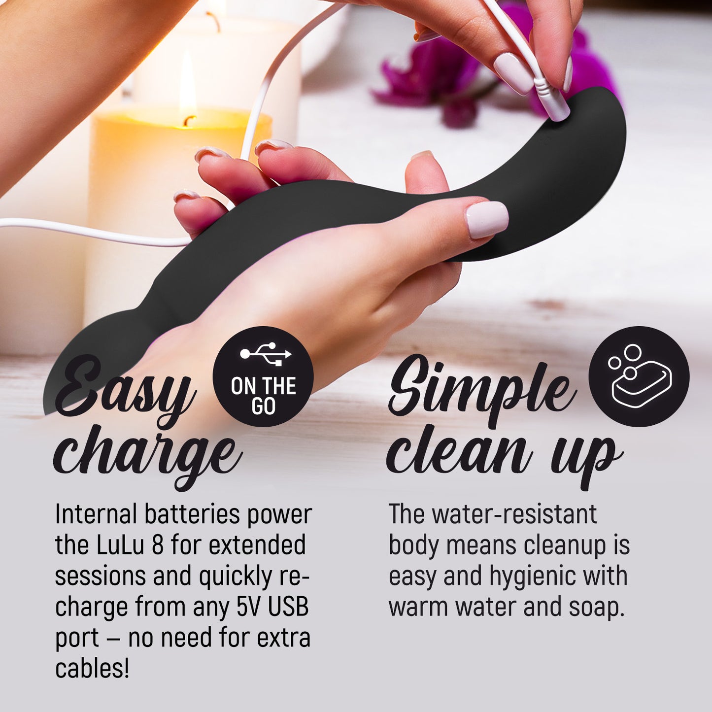 harmony wave: wand massage for total relaxation - black